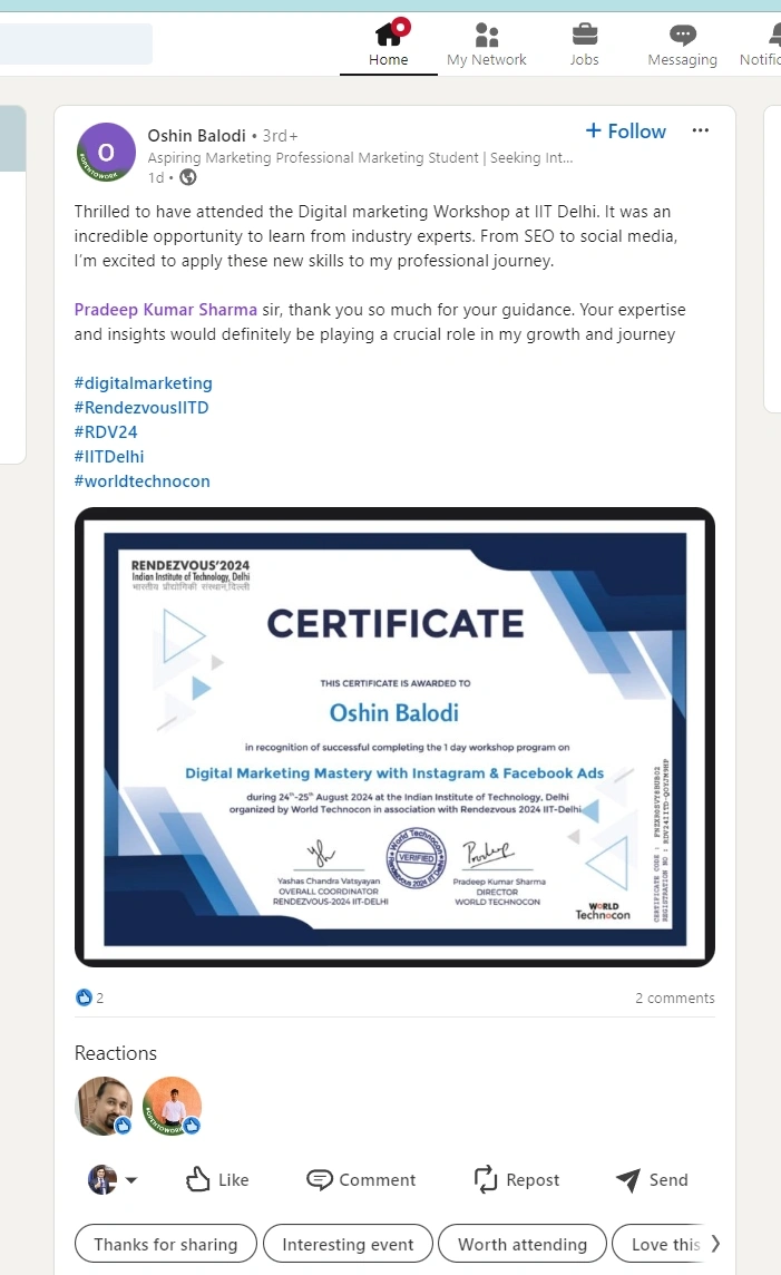 Participant review