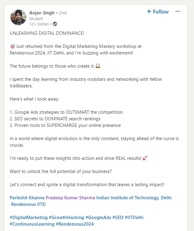 Participant review